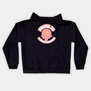 Prone to Hyperfixation Pink Y2K Aesthetic Kids Hoodie